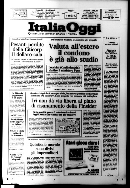 Italia oggi : quotidiano di economia finanza e politica